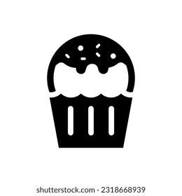 Muffin icon, logo isolated on white background