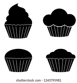 Muffin icon, logo on white background