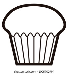 Muffin icon on a white background, Vector illustration