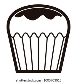 Muffin icon on a white background, Vector illustration