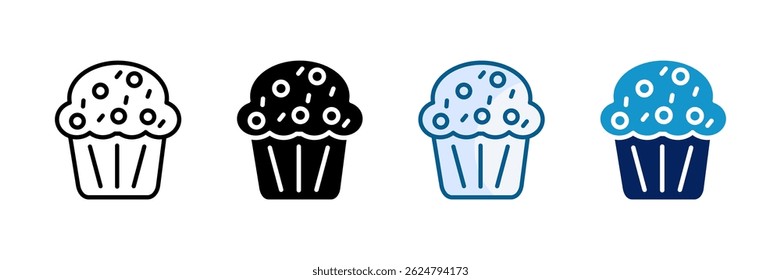 Muffin Icon Set Multiple Style Collection