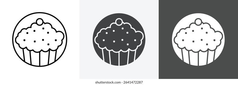Muffin Icon set vector art