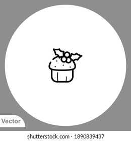 Muffin icon sign vector,Symbol, logo illustration for web and mobile