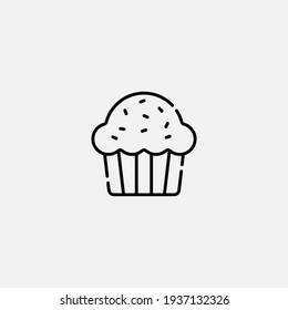 Muffin Icon Sign Vector,Symbol, Logo Illustration For Web And Mobile