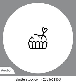 Muffin icon sign vector,Symbol, logo illustration for web and mobile