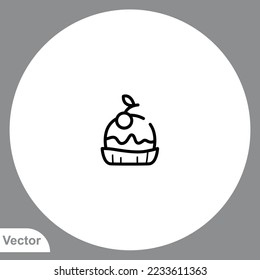 Muffin icon sign vector,Symbol, logo illustration for web and mobile