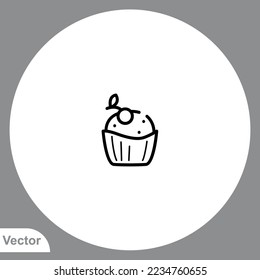 Muffin icon sign vector,Symbol, logo illustration for web and mobile