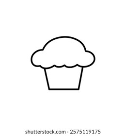 muffin icon Simple outline illustration