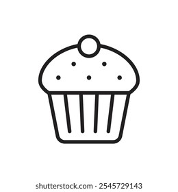 Muffin icon Simple thin outline