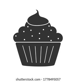 Muffin icon. Simple vector illustration for websites and apps, isolated on a white background
