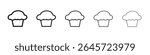 muffin icon simple vector outline logo