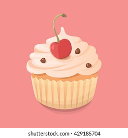Muffin icon Vector illustration in cartoon style