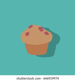 Muffin icon, vector illustration design. Sweets collection.