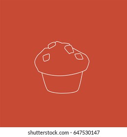 Muffin icon, vector illustration design. Sweets collection.
