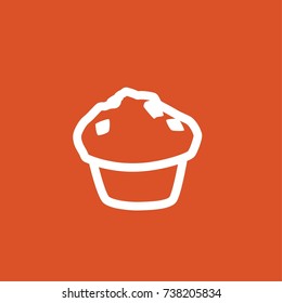 Muffin icon, vector illustration design. Halloween collection.