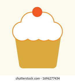  Muffin icon vector, illustration logo template in trendy style.