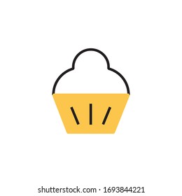 Icono muffin ilustración vectorial diseño de estilo moderno. aislado sobre fondo blanco