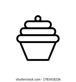 muffin icon vector illustration outline style. food icon set.
