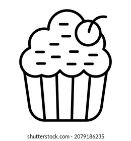 Muffin icon vector image. Can also be used for web apps, mobile apps and print media.