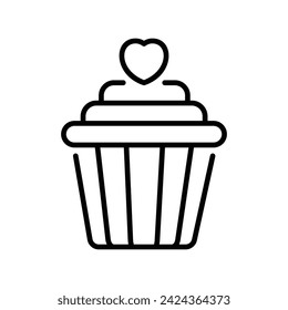 icono de magdalena con fondo blanco vector ilustración de stock