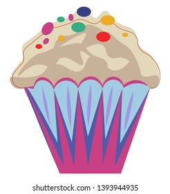 Muffin illustration vector on white background 