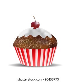Muffin Isolated on White