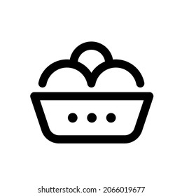 Icono de la línea Muffin con trazos editables