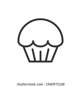 Muffin line icon in trendy style. Stroke vector pictogram isolated on a white background. Muffin premium outline icons.