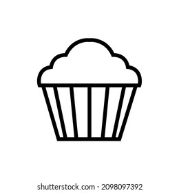 Muffin line icon, vector logo isolated on white background