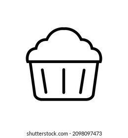Muffin line icon, vector logo isolated on white background