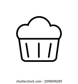 Muffin line icon, vector logo isolated on white background