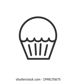 Muffin line icon. Web symbol for web and apps. Sign design in outline style. Muffin stroke object.