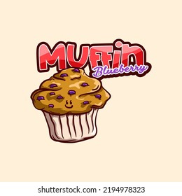 Muffin Logo Cartoon Style. Vector File EPS10, Suitable For Your Element Design, Or Your Logo Shop