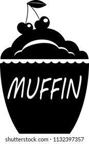 muffin. logo silhouette