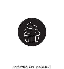 Muffin logo vector illustration design template