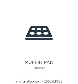 Muffin pan icon vector. Trendy flat muffin pan icon from kitchen collection isolated on white background. Vector illustration can be used for web and mobile graphic design, logo, eps10