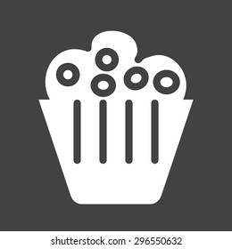 Muffin, pastry, sweet icon vector image. Can also be used for eatables, food and drinks. Suitable for use on web apps, mobile apps and print media