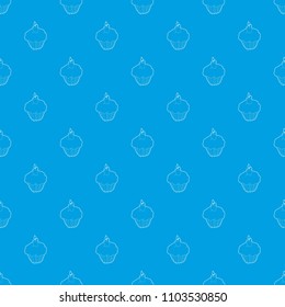 Muffin pattern vector seamless blue repeat for any use