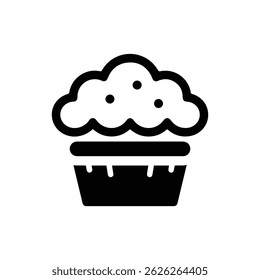 Muffin com Patty dentro ícone preto