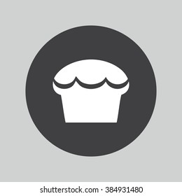 Muffin sign icon. Cupcake button
