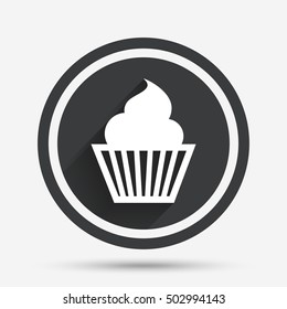 Muffin sign icon. Cupcake symbol.