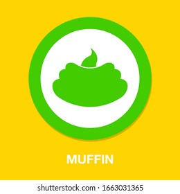 Muffin Sign Icon. Sweet Cake Symbol