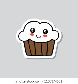 muffin sticker doodle icon