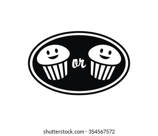 muffin thinking logo icon vector