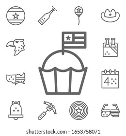 Muffin, USA icon. 4th of July icons universal set for web and mobile