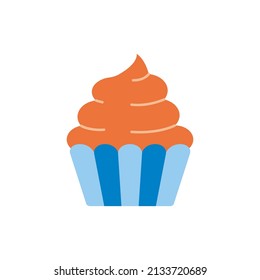 Muffin Vector Flat Icon Design illustration. St Patrick's Day Symbol on White background EPS 10 File