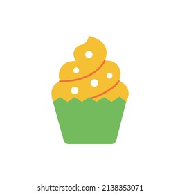 Muffin vector Flat Icon Design illustration. Easter Symbol on White background EPS 10 File
