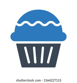 muffin vector glyph colour icon 