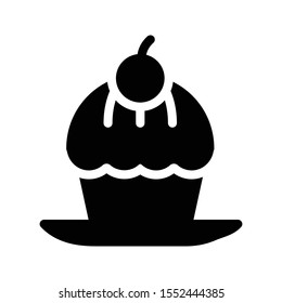 muffin vector glyph flat icon