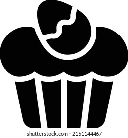 muffin vector glyph flat icon